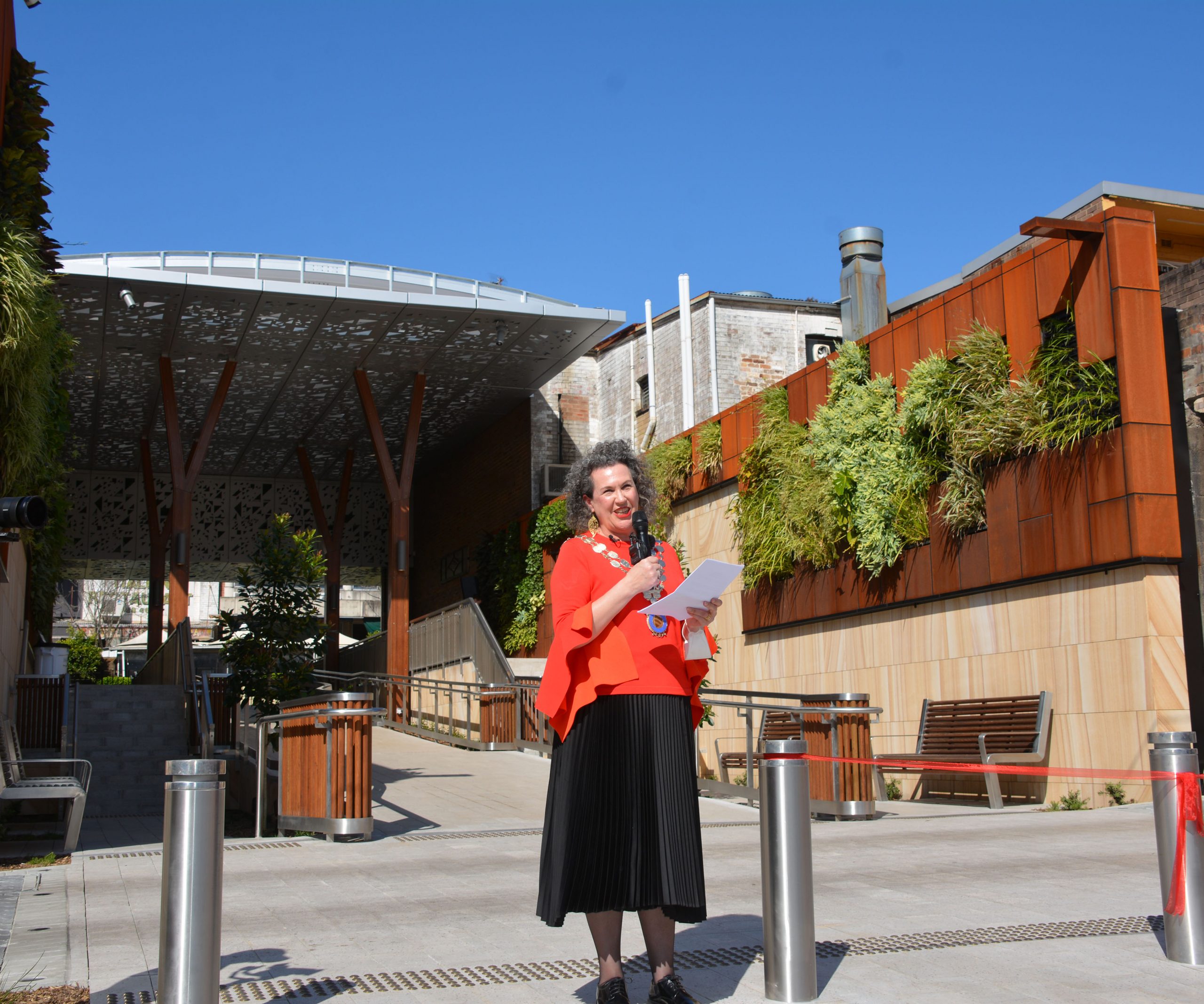 mayor zoe baker opening hume st park