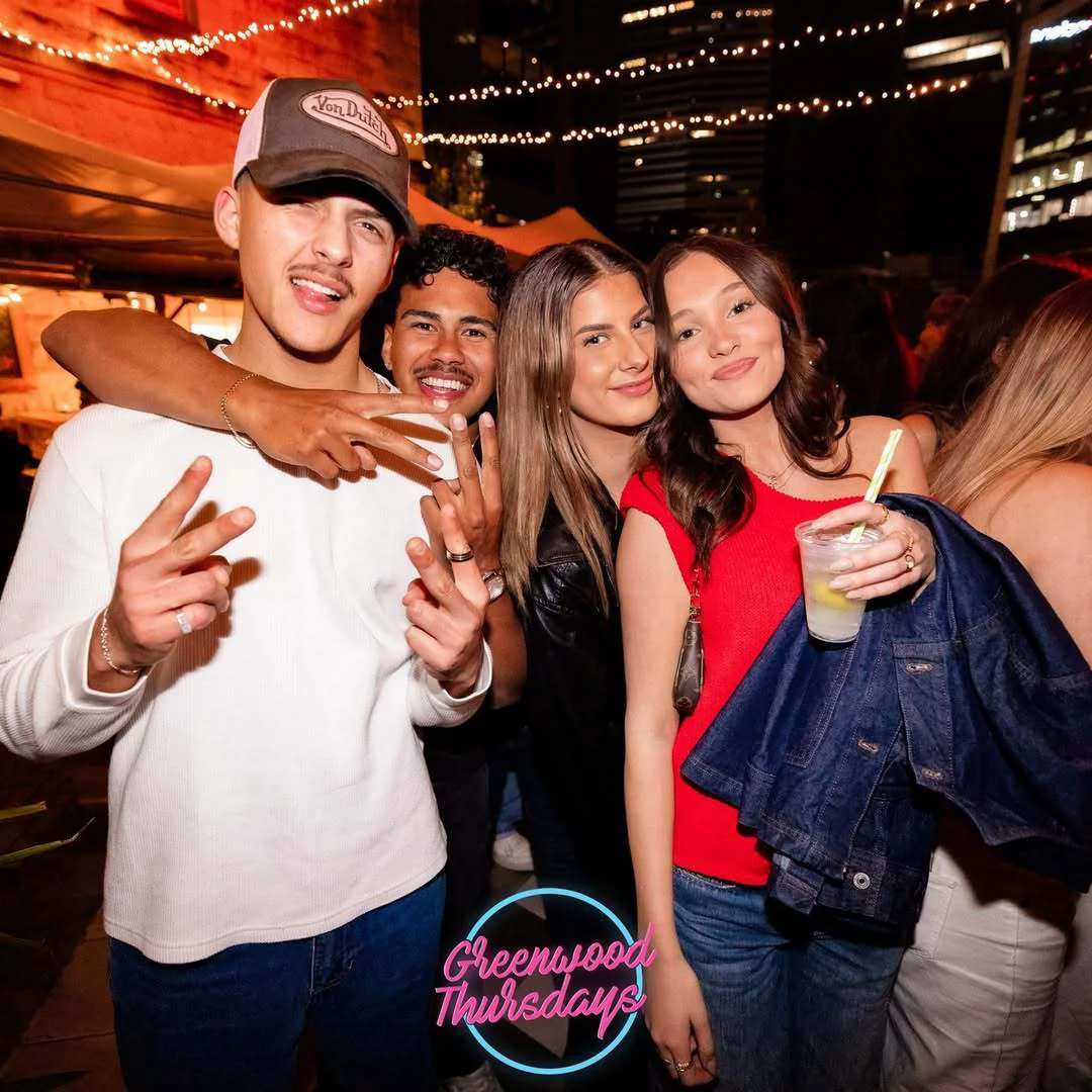 Crowded dancefloor with DJ at Greenwood Thursdays, Greenwood Hotel, North Sydney