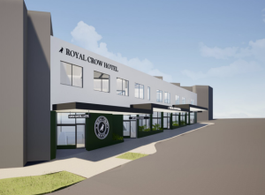 project render of the royal crow hotel crows nest